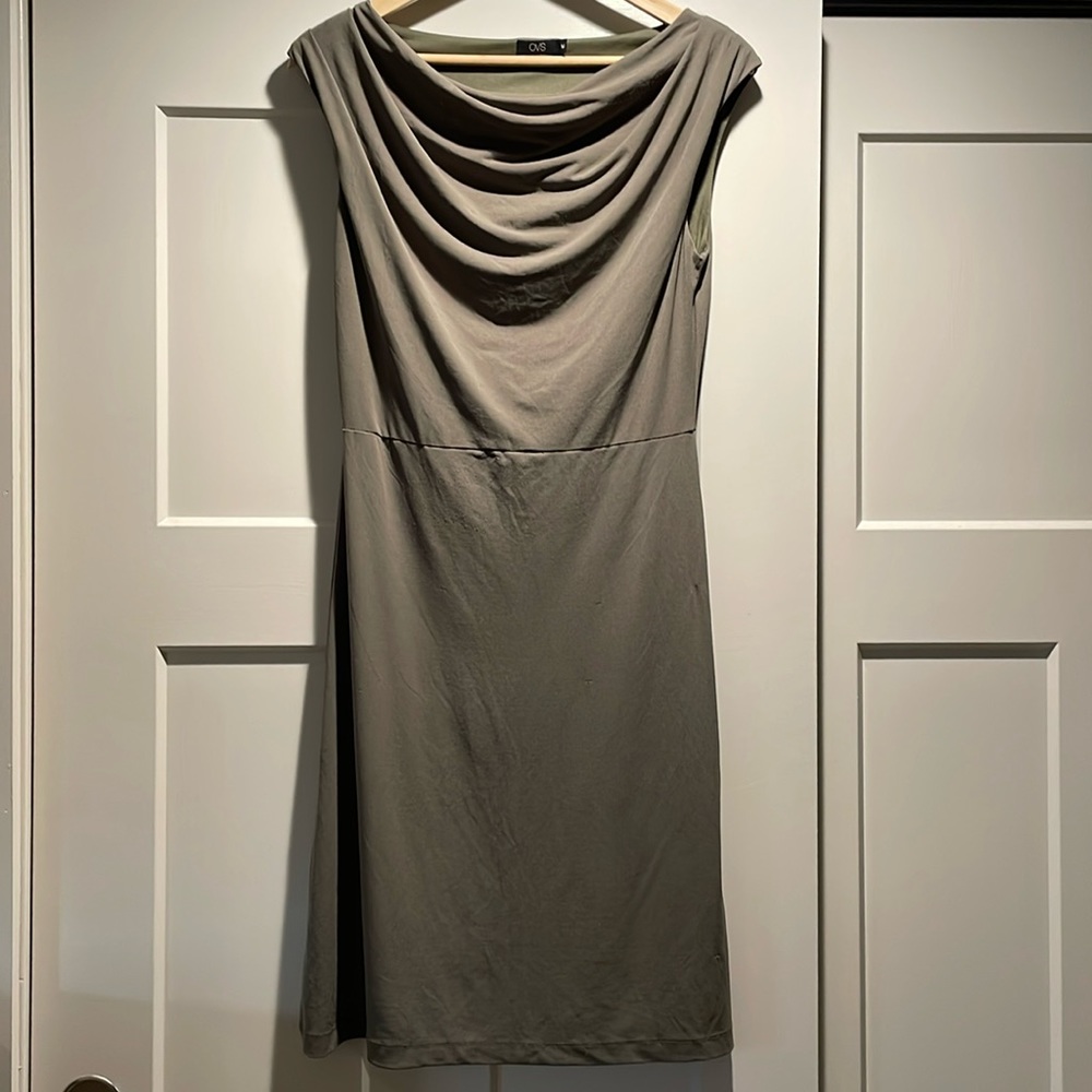 Olive green stretch dress, size medium